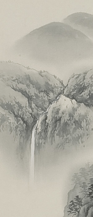 掛軸　水墨山水　井原史朗 詳細画像