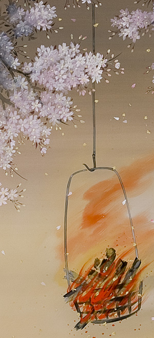 夜桜　月村華渓（直筆）詳細画像