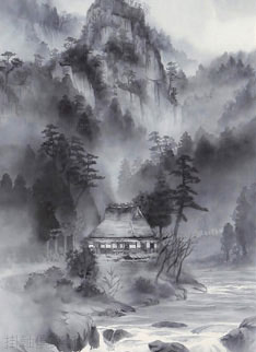 青山流水　尺五立　水谷　雄（直筆）　【掛け軸の販売専門店　掛軸倶楽部】