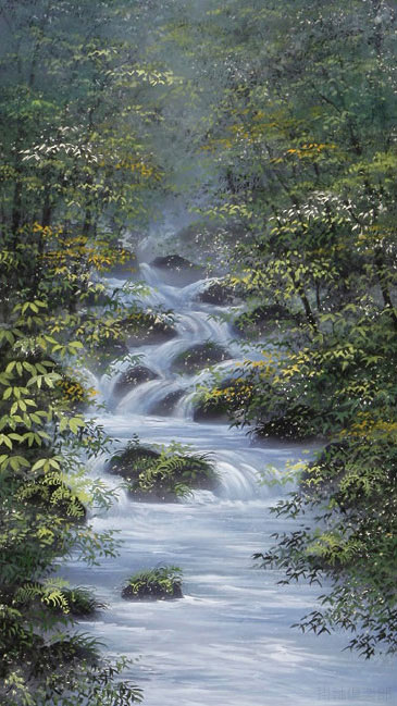 掛け軸　奥入瀬　野川 観　掛軸 掛け軸 掛軸（かけじく）奥入瀬（野川 観）全国送料無料無料