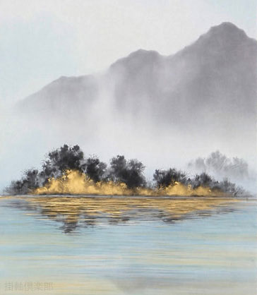 湖上富士　稲垣雅彦【直筆作品】