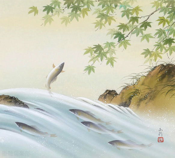 泳鮎　川島正行【直筆作品】